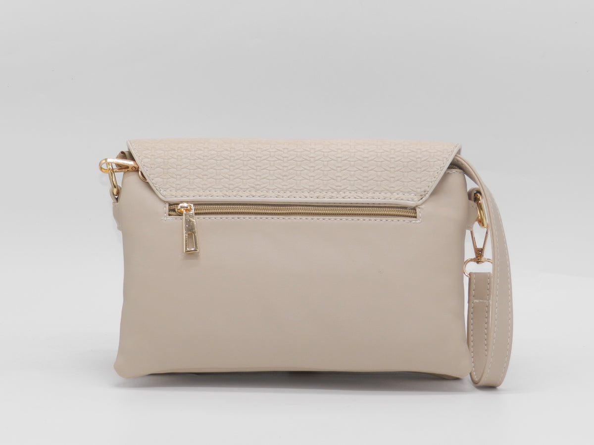 Women's Faux Leather Crossbody Bag — Khaki
