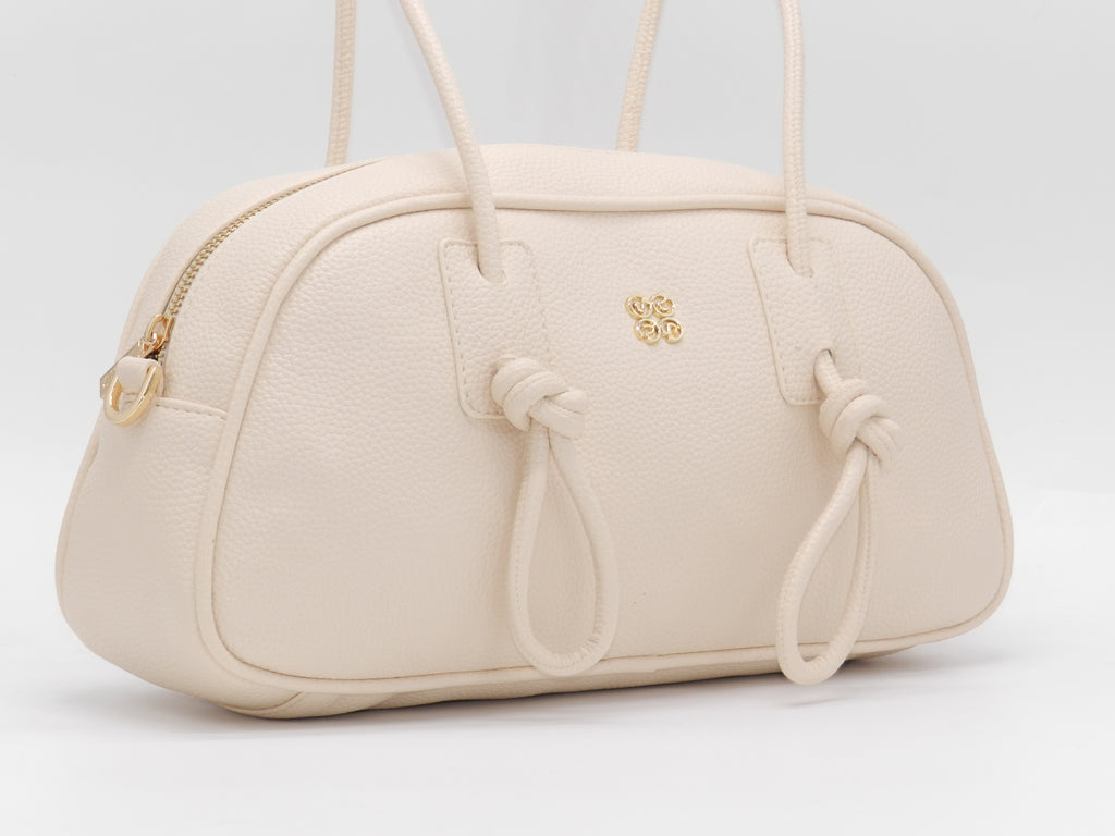 Women's Textured Shoulder Bag — Beige