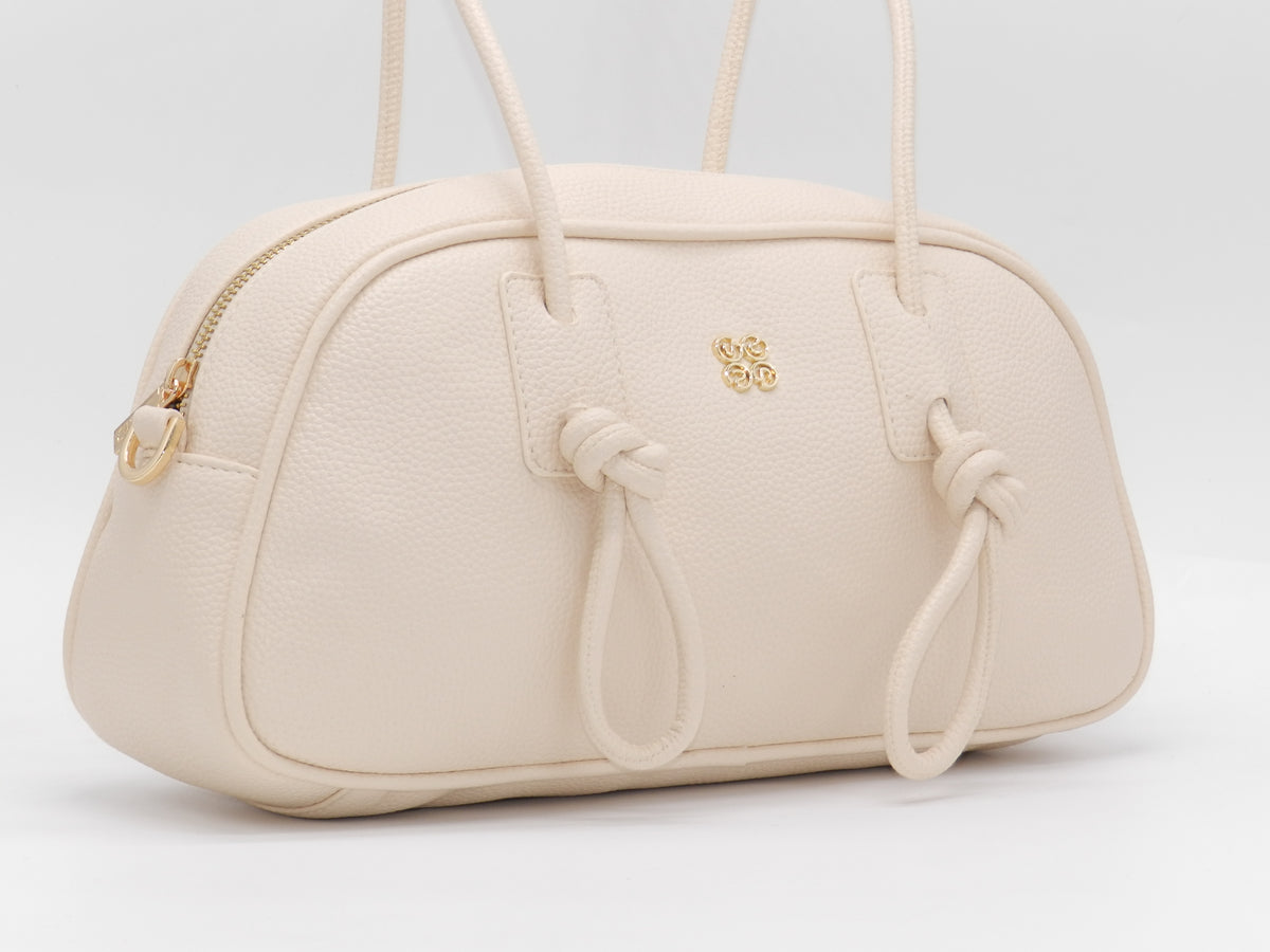 Women's Textured Shoulder Bag — Beige
