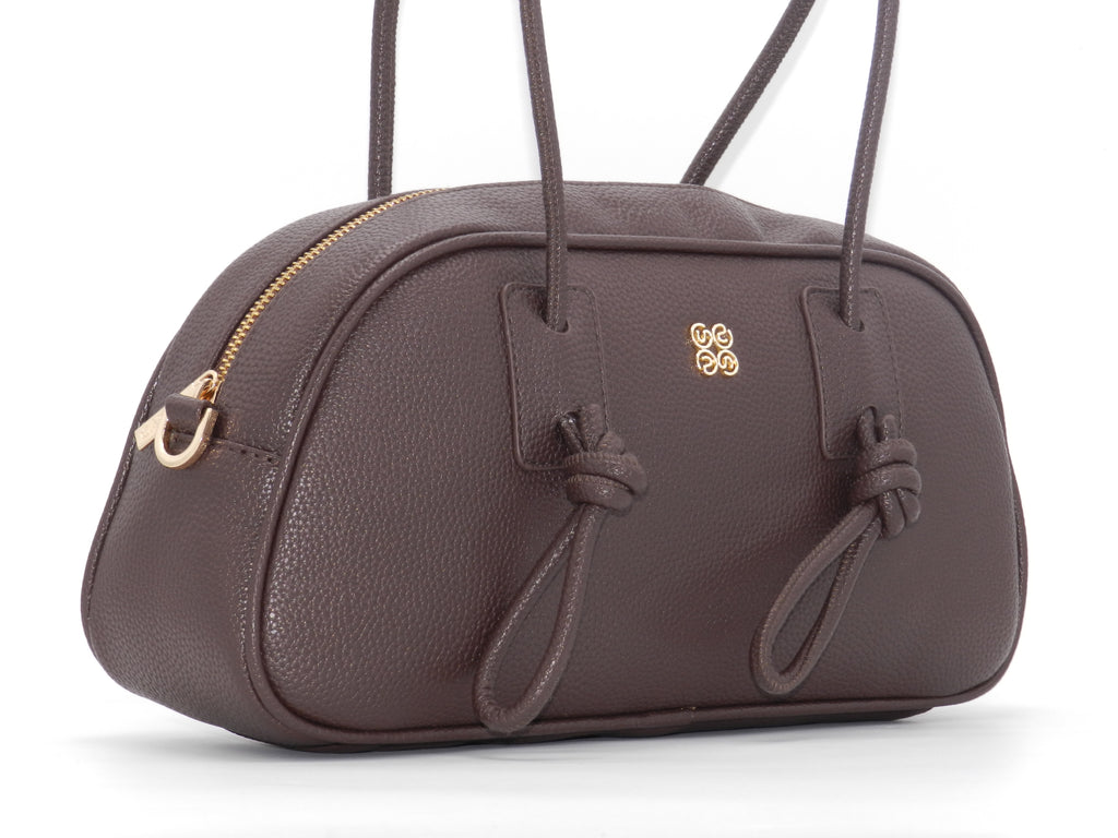 Women's Textured Shoulder Bag — Brown