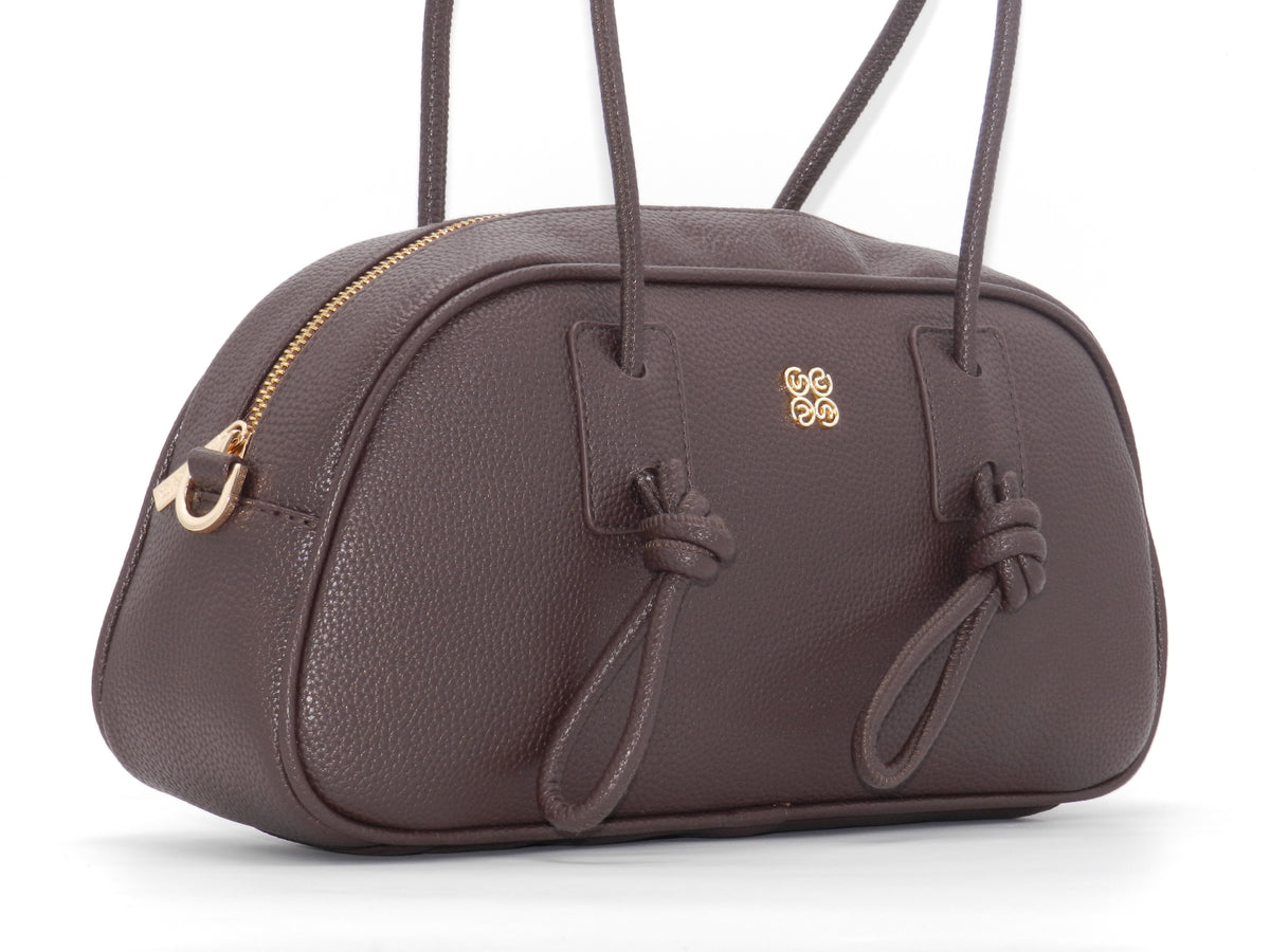 Women's Textured Shoulder Bag — Brown