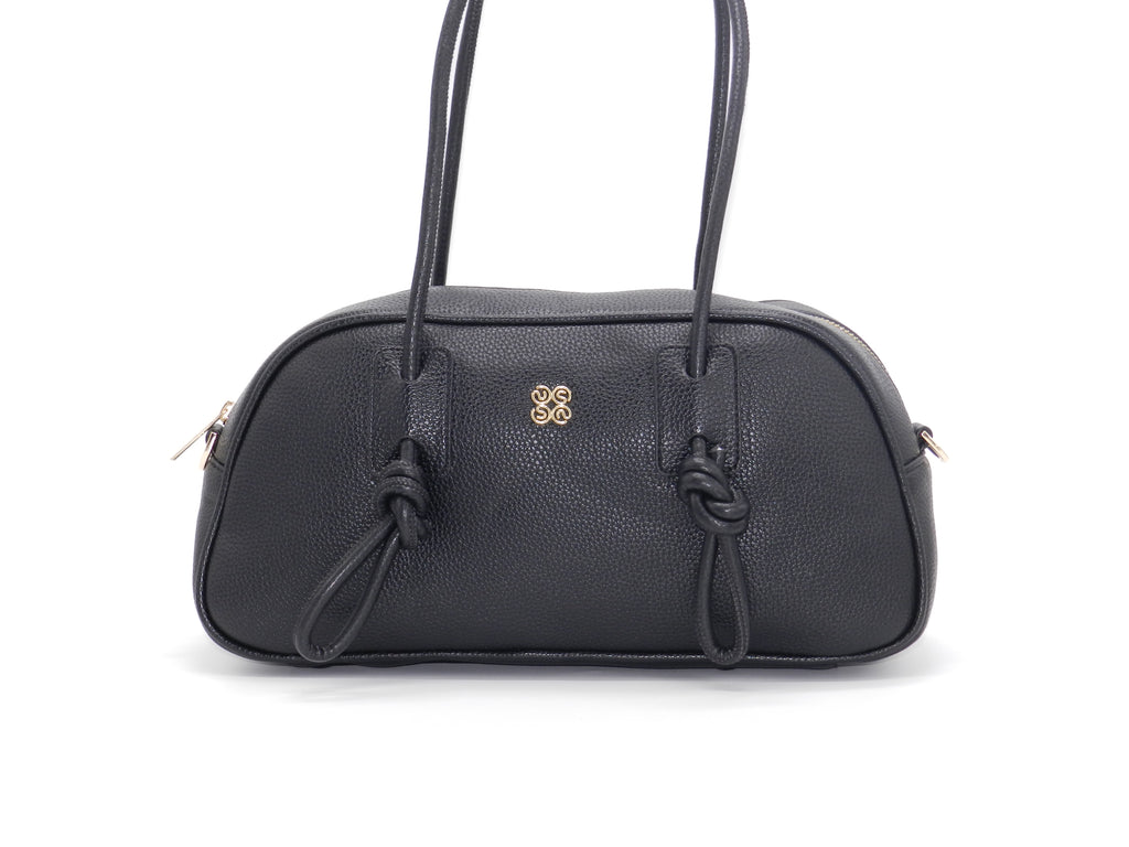 Women's Textured Shoulder Bag — Black