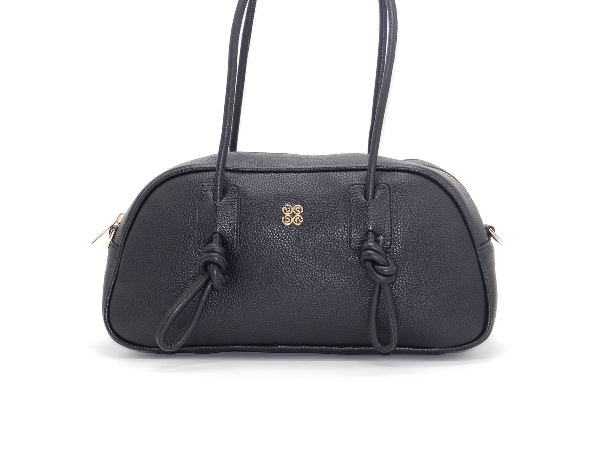 Women's Textured Shoulder Bag — Black
