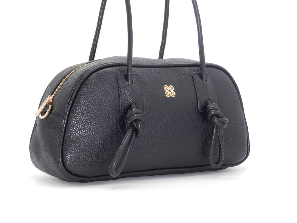 Women's Textured Shoulder Bag — Black