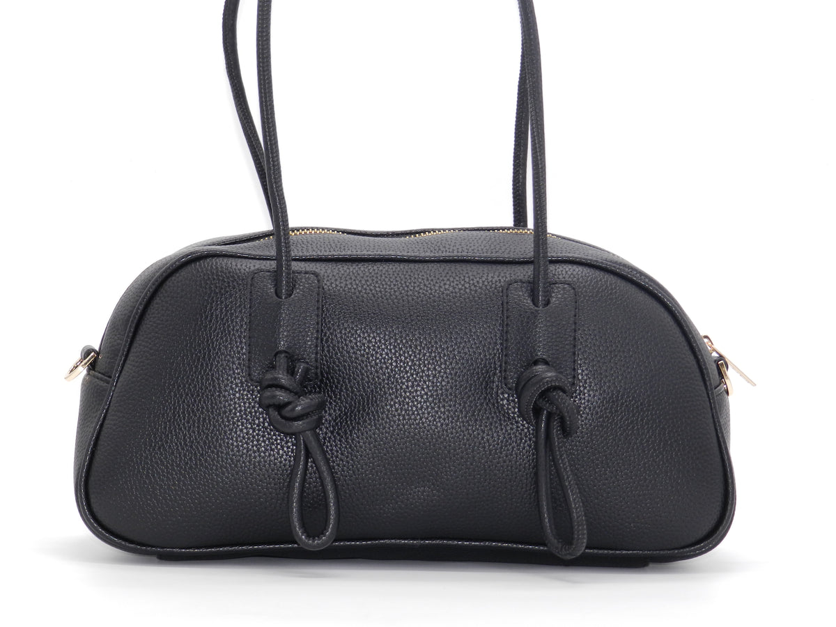 Women's Textured Shoulder Bag — Black
