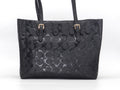 Women's Embossed Tote Bag — Black