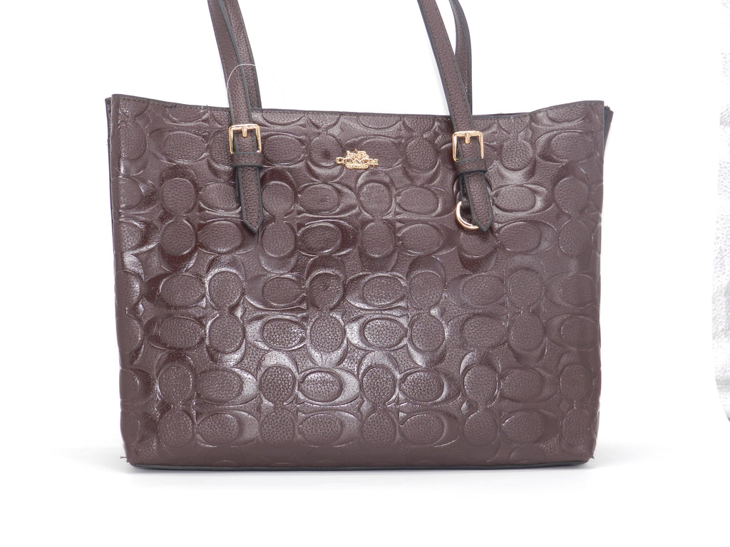 Women's Embossed Tote Bag — Brown
