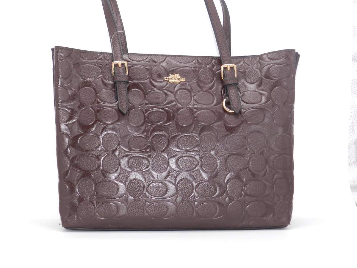 Women's Embossed Tote Bag — Brown