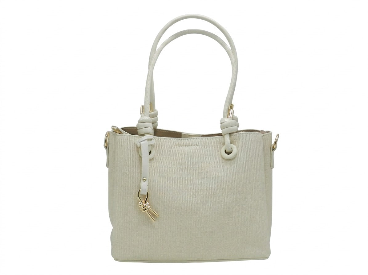 Women's Textured Tote Bag — Beige​