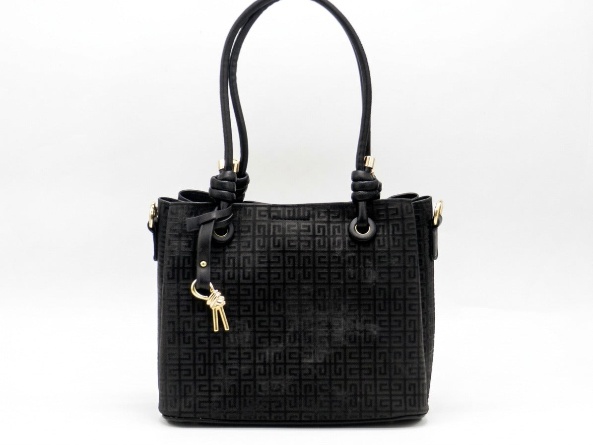 Women's Patterned Tote Bag — Black​