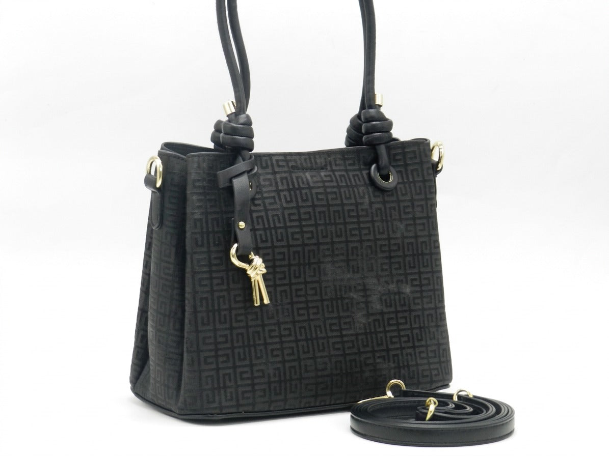 Women's Patterned Tote Bag — Black​