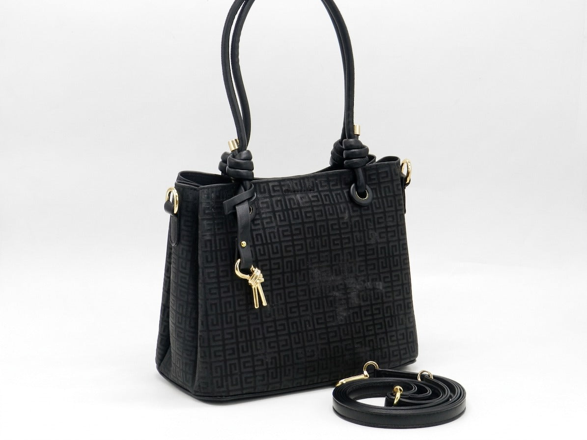 Women's Patterned Tote Bag — Black​