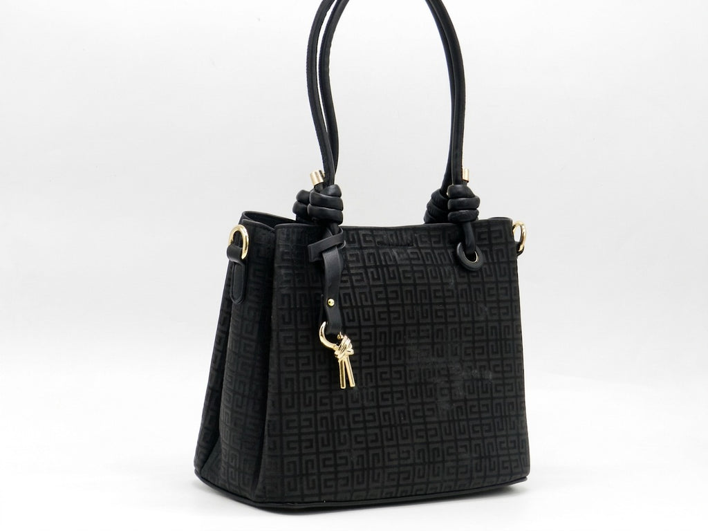 Women's Patterned Tote Bag — Black​
