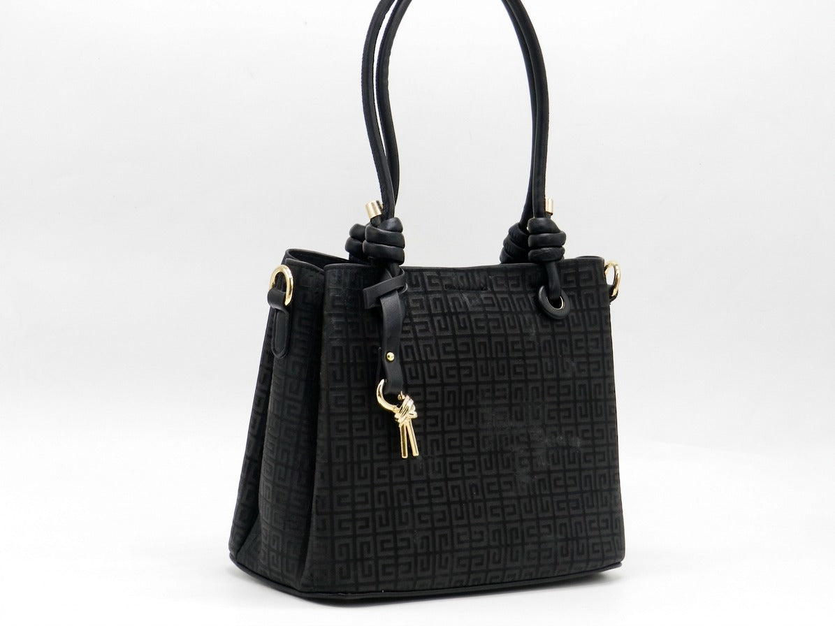 Women's Patterned Tote Bag — Black​