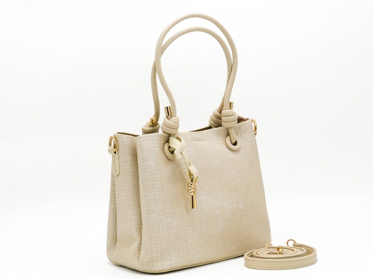Women's Patterned Tote Bag — Beige​