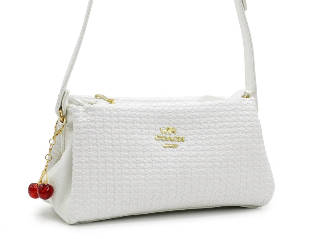 Women's Textured Shoulder Bag — White​