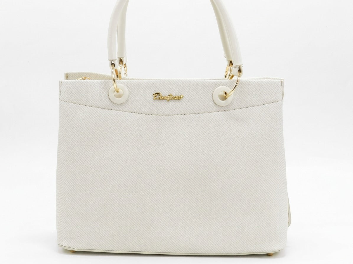 Women's Textured Structured Tote Bag — Beige​