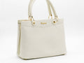 Women's Textured Structured Tote Bag — Beige​
