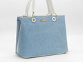 Women's Textured Structured Tote Bag — Light Blue​