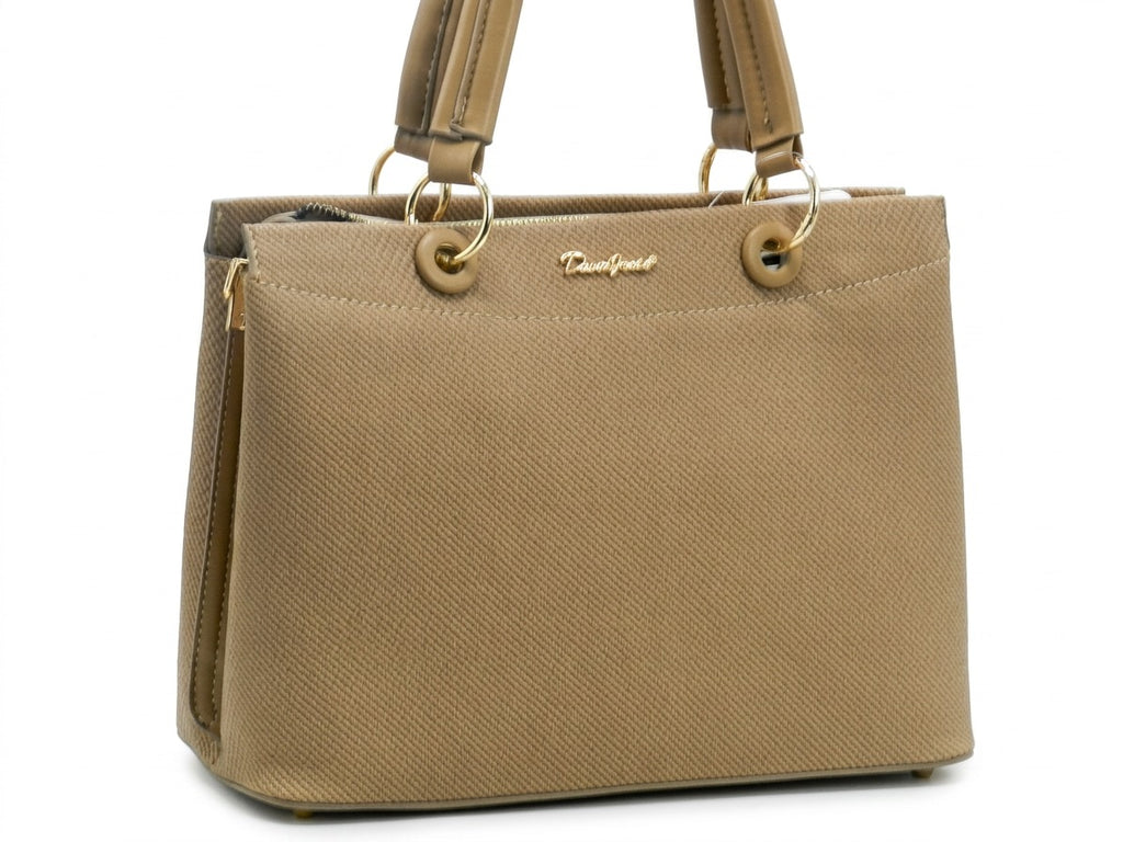 Women's Textured Structured Tote Bag — Coffee​