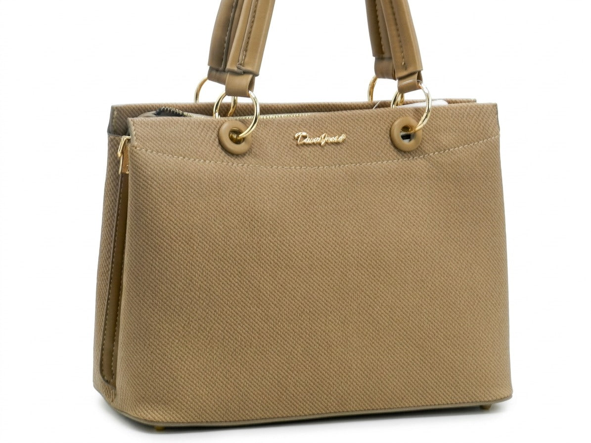 Women's Textured Structured Tote Bag — Coffee​