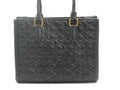 Women's Embossed Tote Bag — Black