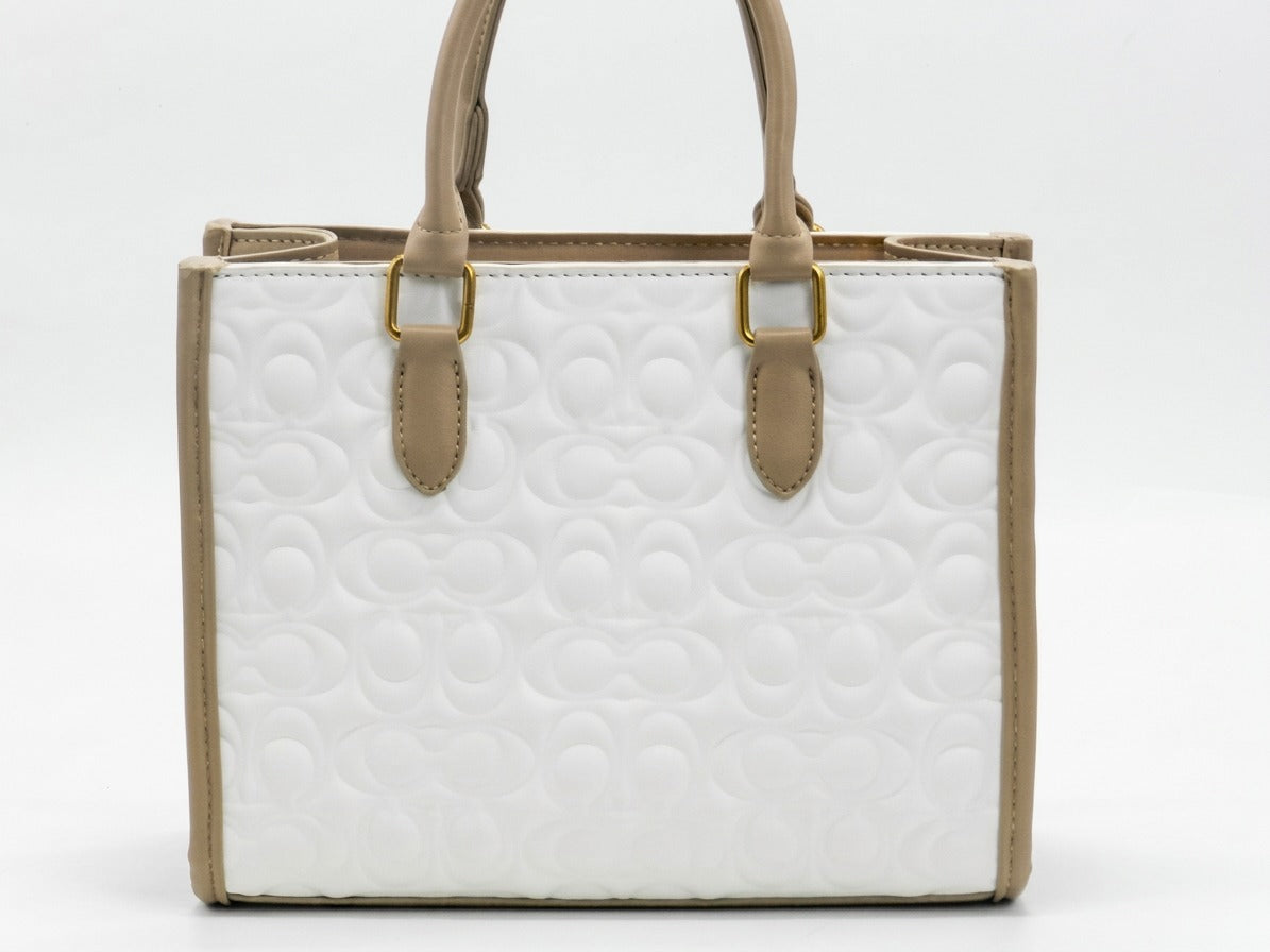 Women's Embossed Tote Bag — Burgundy​