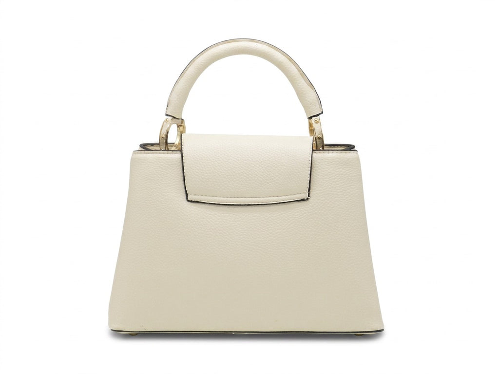 Women's Textured Faux Leather Handbag — Coffee​