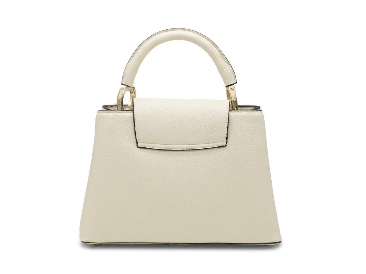 Women's Textured Faux Leather Handbag — Coffee​
