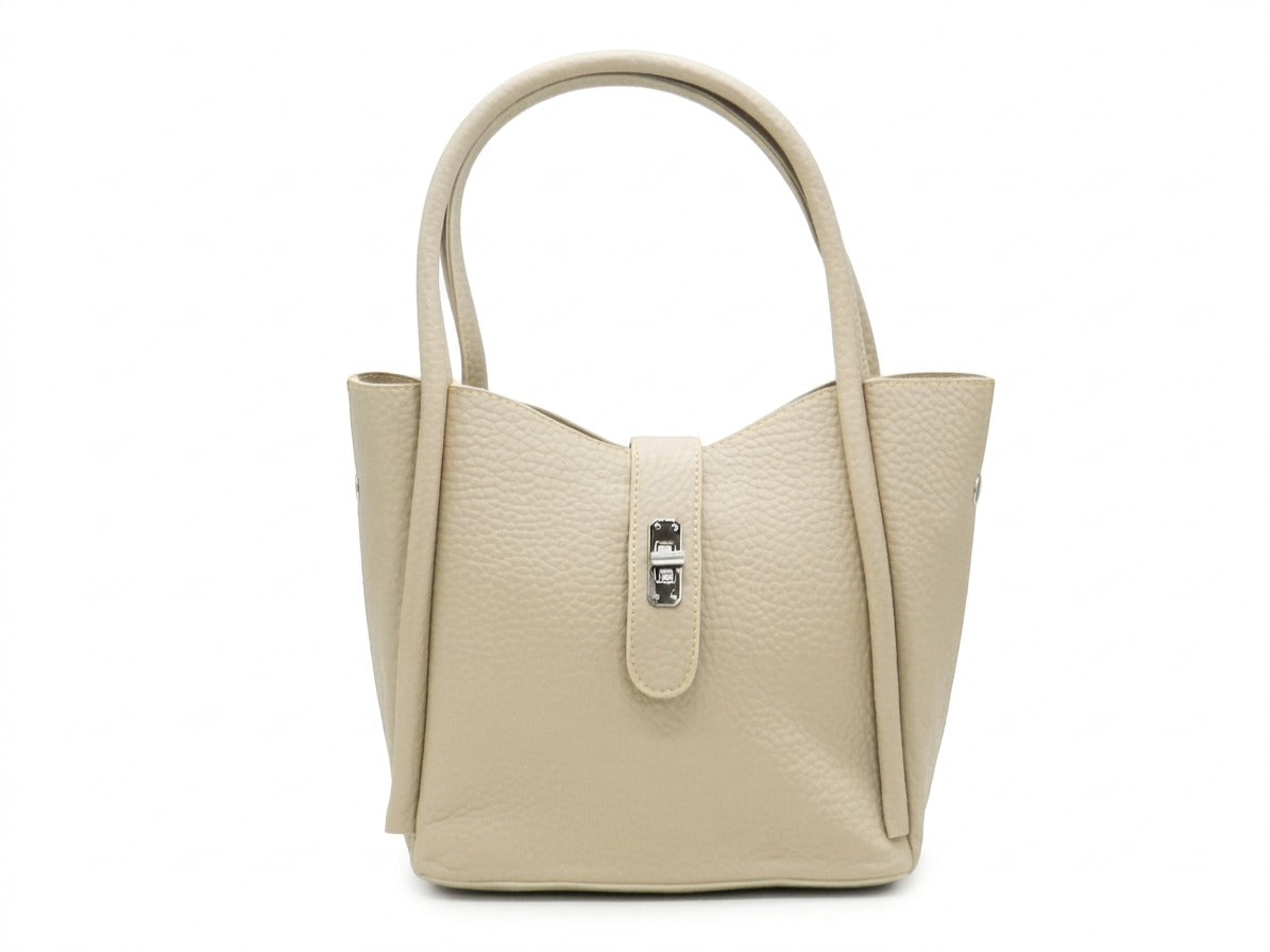 Women's Textured Tote Bag — Beige​