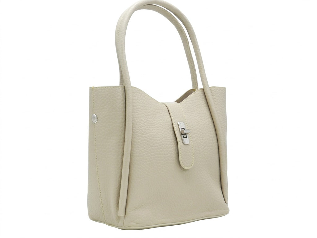 Women's Textured Tote Bag — Beige​