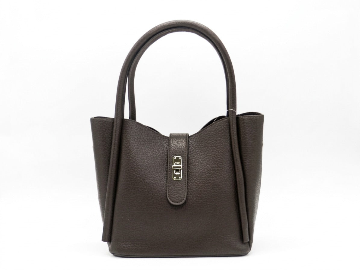 Women's Textured Tote Bag — Brown​