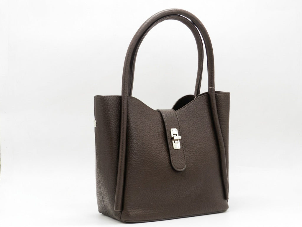 Women's Textured Tote Bag — Brown​