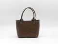 Women's Faux Leather Woven Tote Bag — Brown​