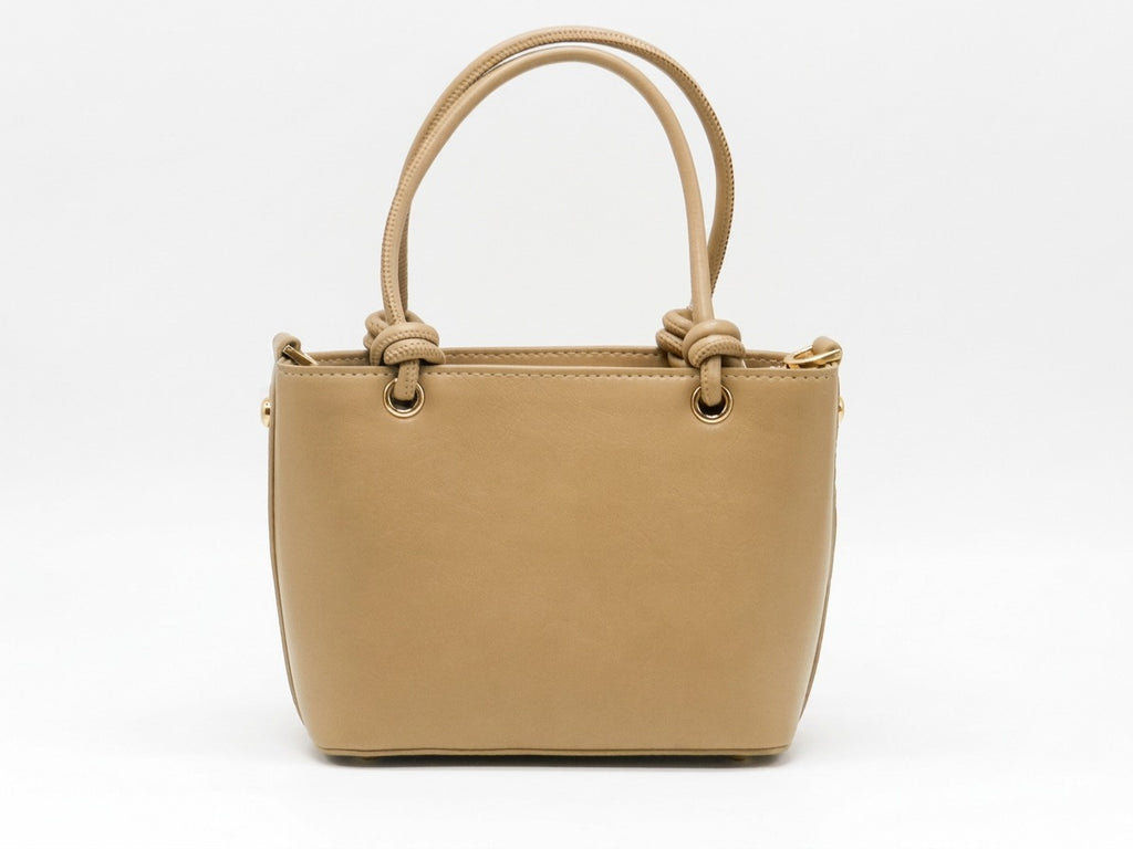 Women's Faux Leather Woven Tote Bag — Black​
