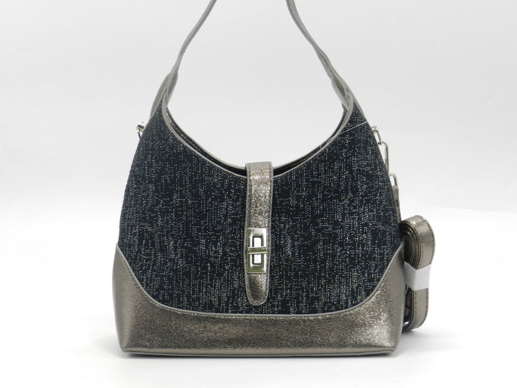Women's Textured Shoulder Bag — Black
