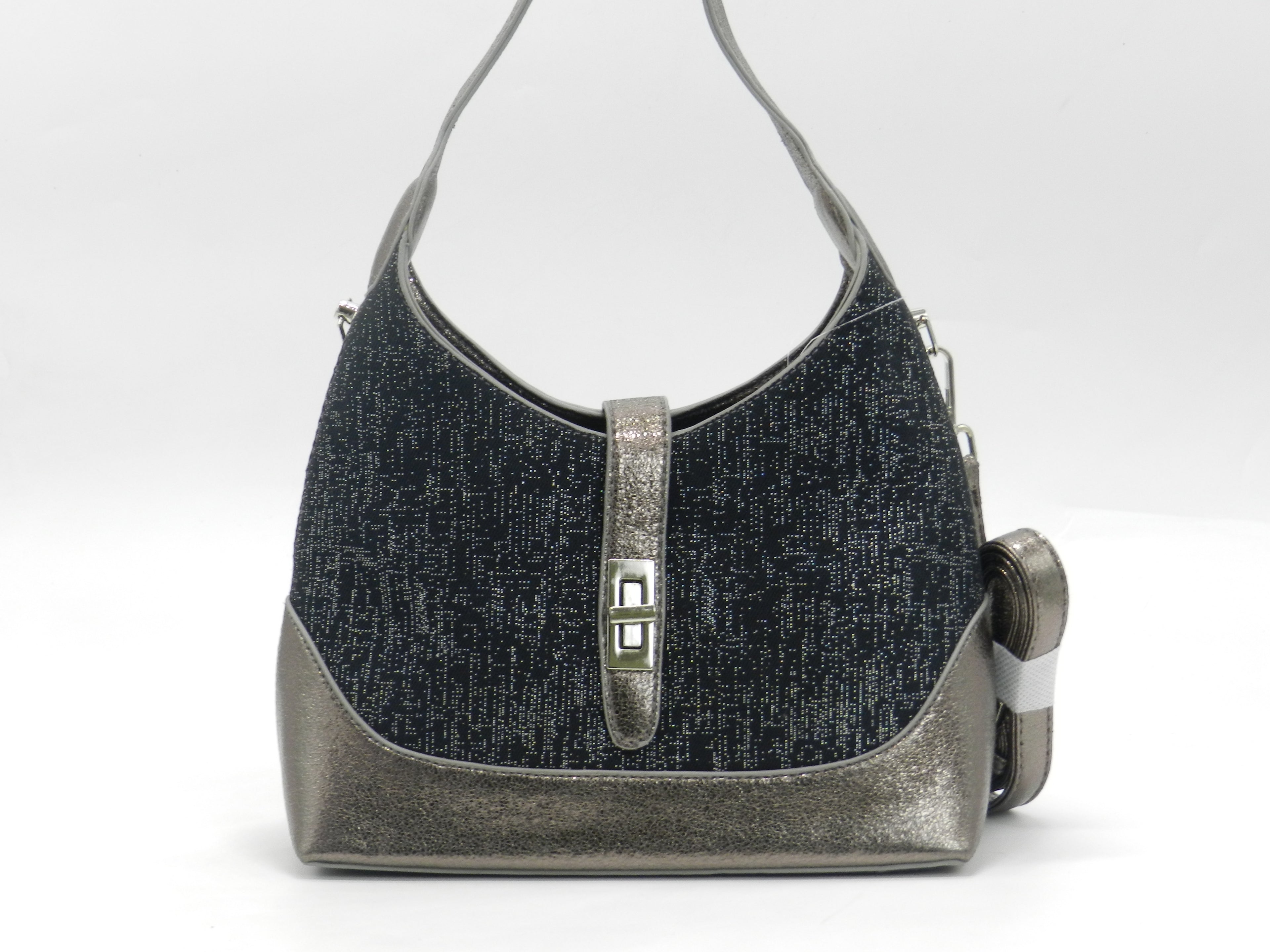 Women's Textured Shoulder Bag — Black