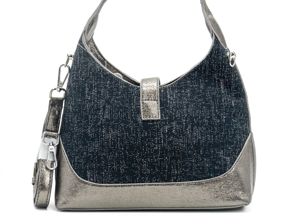 Women's Textured Shoulder Bag — Black​