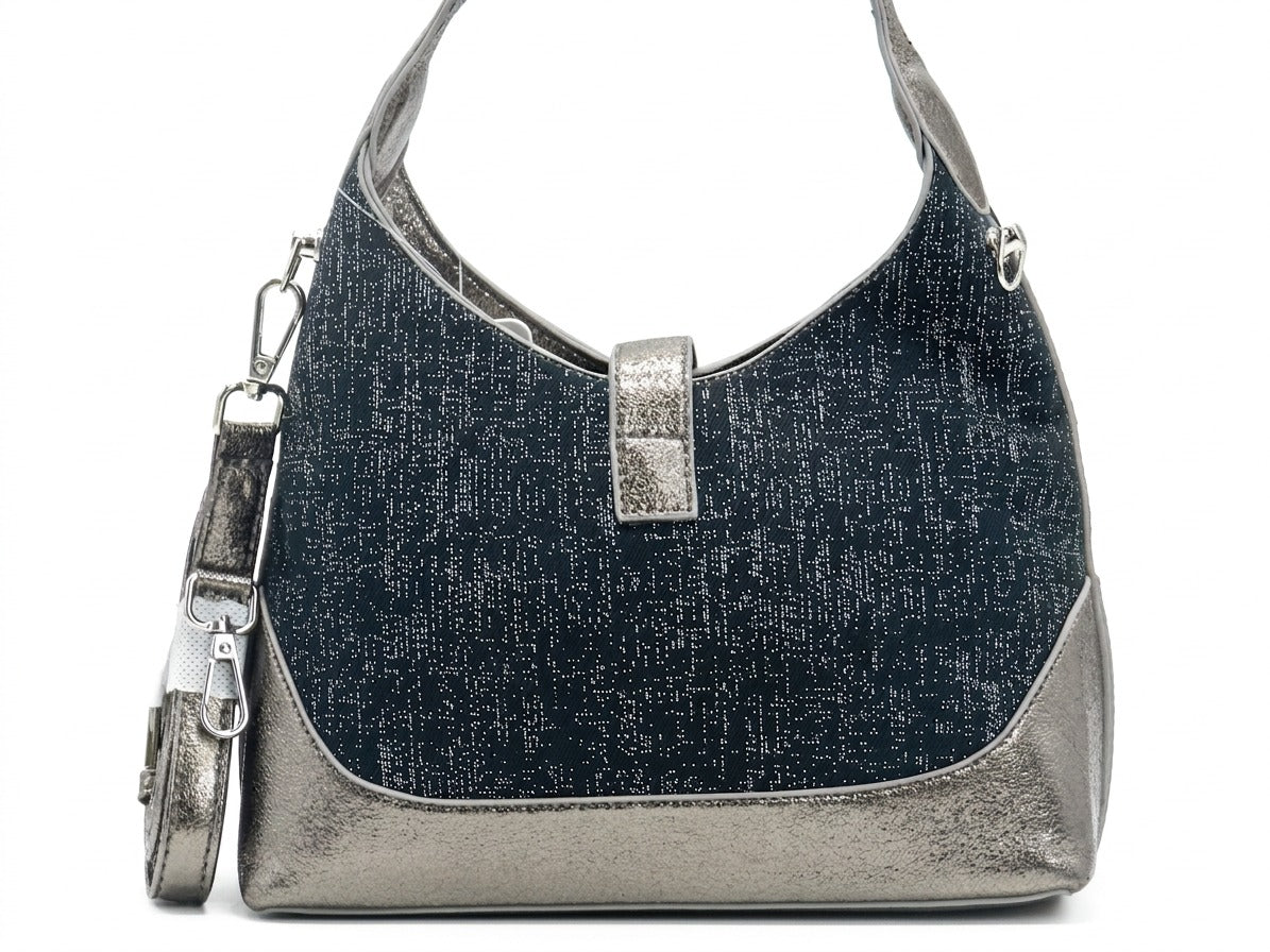 Women's Textured Shoulder Bag — Black​