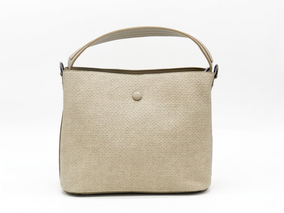 Women's Textured Synthetic Bag — Beige​