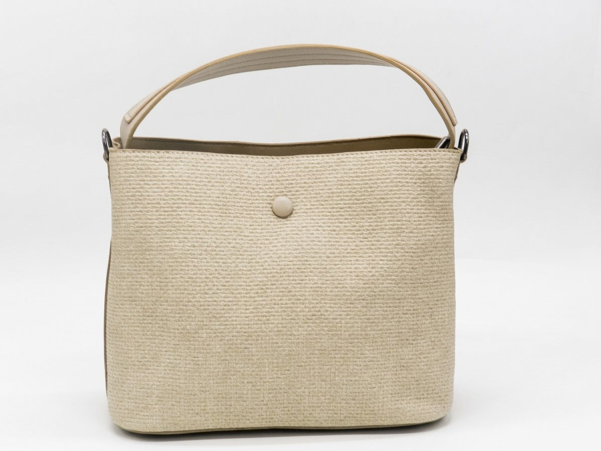 Women's Textured Synthetic Bag — Beige​