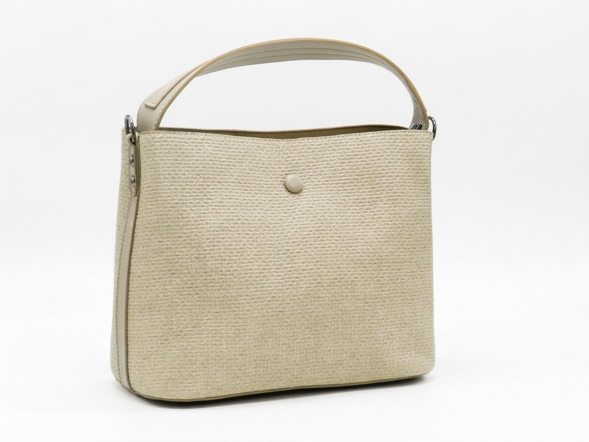 Women's Textured Synthetic Bag — Beige​