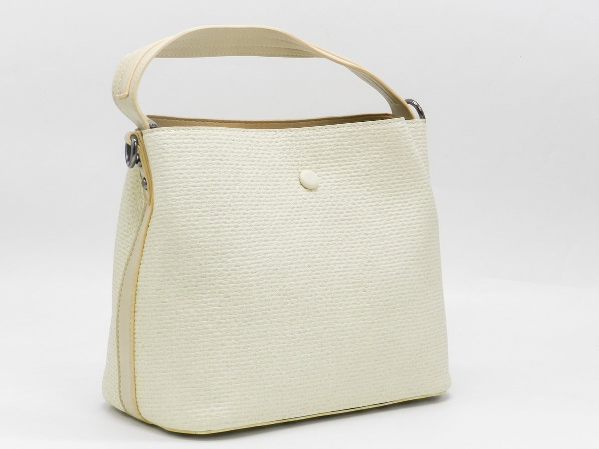 Women's Textured Synthetic Bag — Beige​