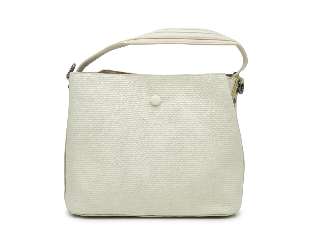 Women's Textured Synthetic Bag — Beige​