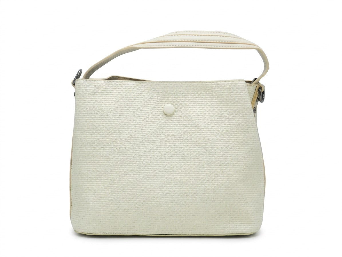 Women's Textured Synthetic Bag — Beige​