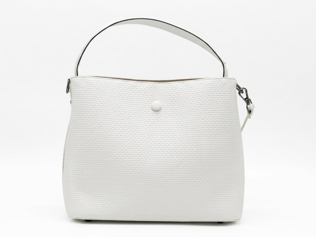 Women's Textured Synthetic Bag — White​