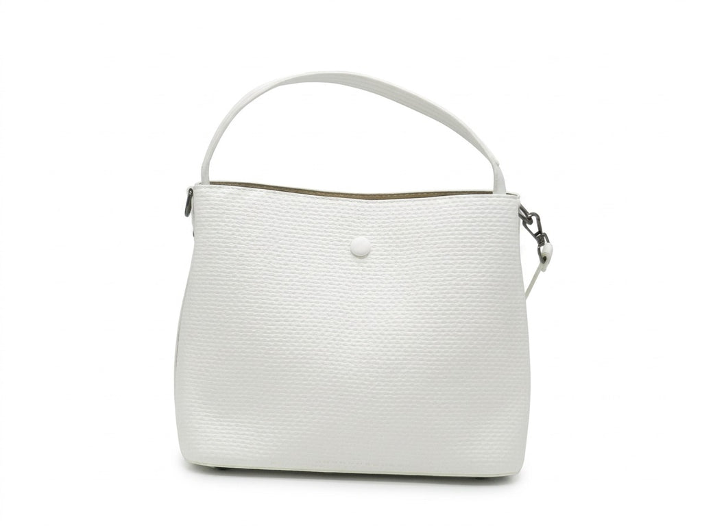 Women's Textured Synthetic Bag — White​