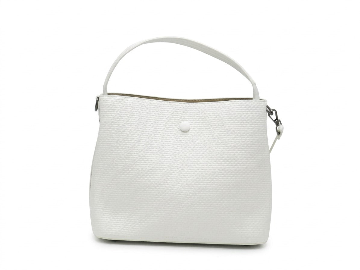 Women's Textured Synthetic Bag — White​