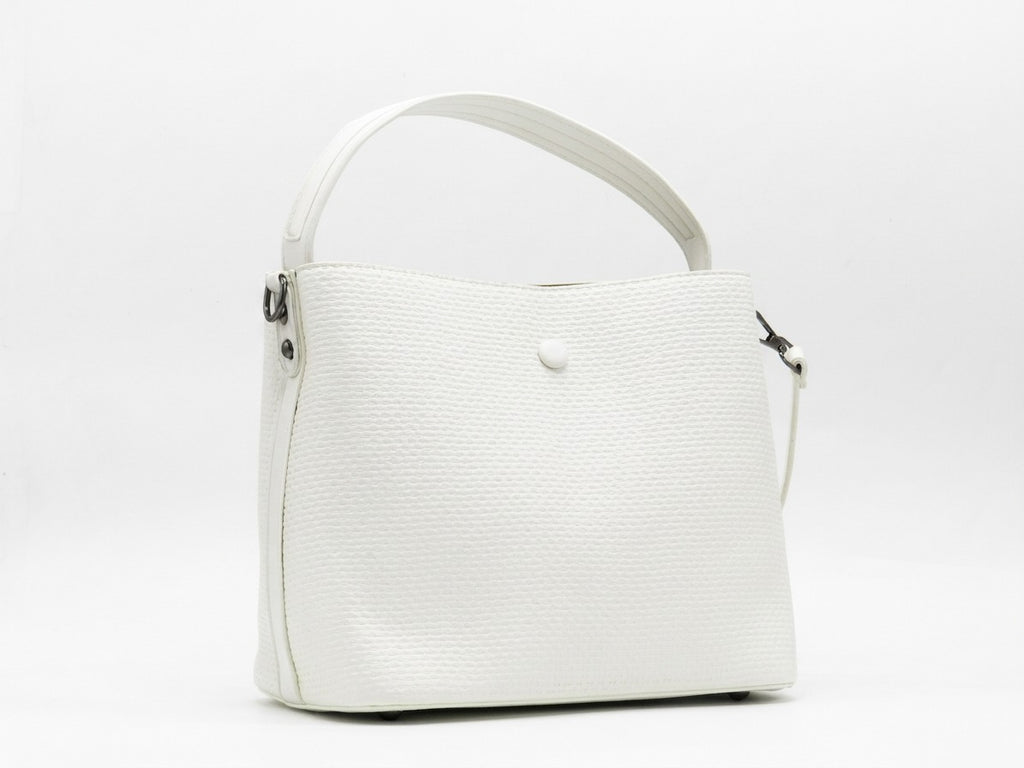 Women's Textured Synthetic Bag — White​