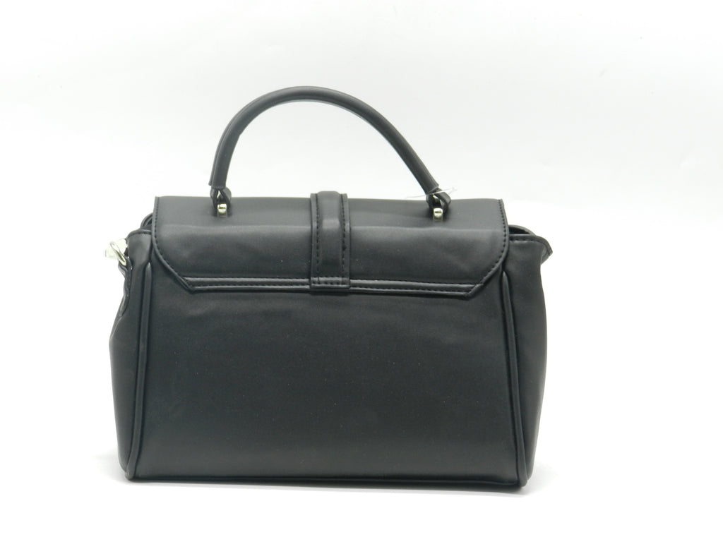 Women's Quilted Structured Top Handle Bag — Black
